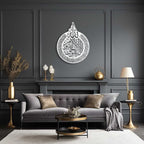 The Ayatul Kursi Negative Cut Metal Islamic Wall Art | Light, Shadow, and Sacred Presence
