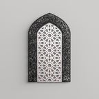 Ayatul Kursi Metal Mihrab Wall Art | A Sacred Form of Direction and Devotion