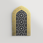 Ayatul Kursi Metal Mihrab Wall Art | A Sacred Form of Direction and Devotion